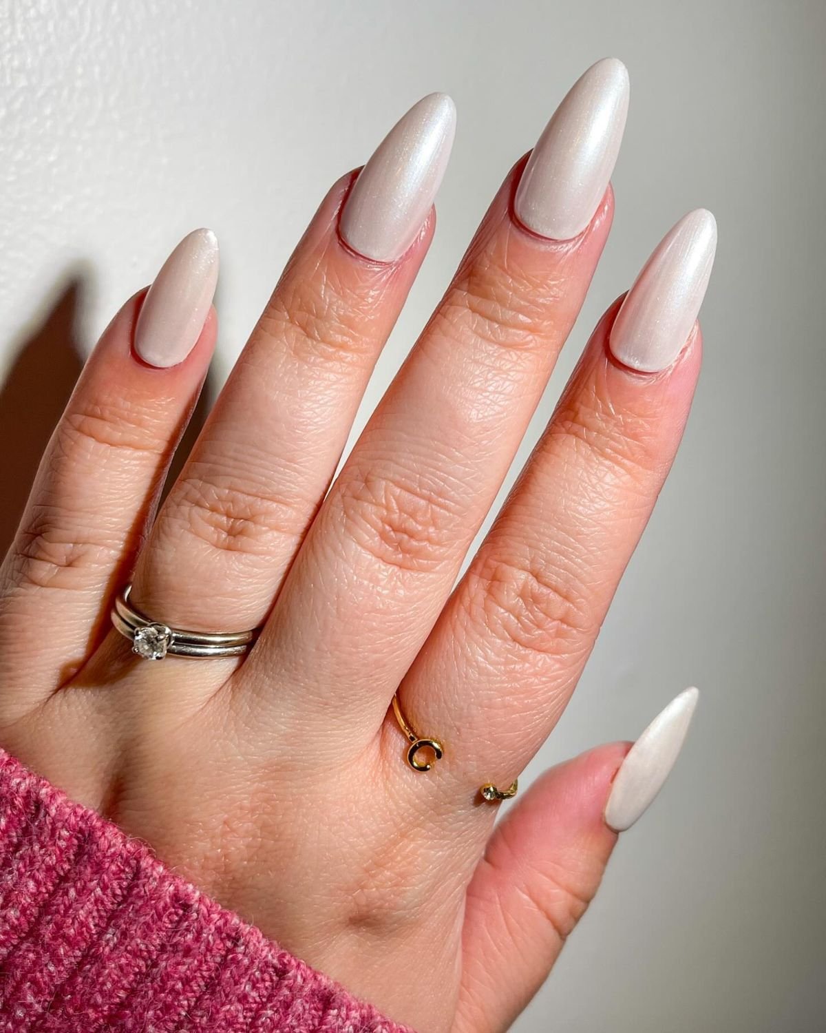 White Glazed Nails