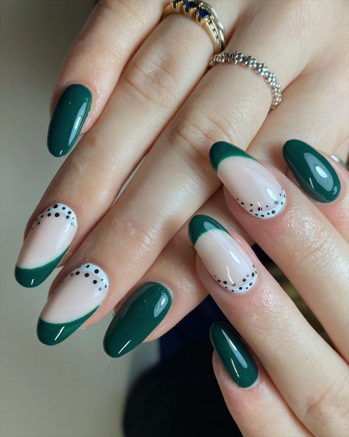 Winter Dot Nails