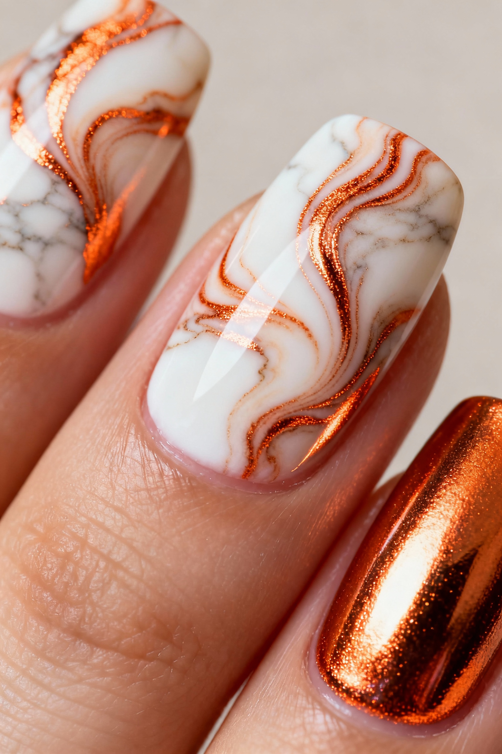 Chrome Orange Marble