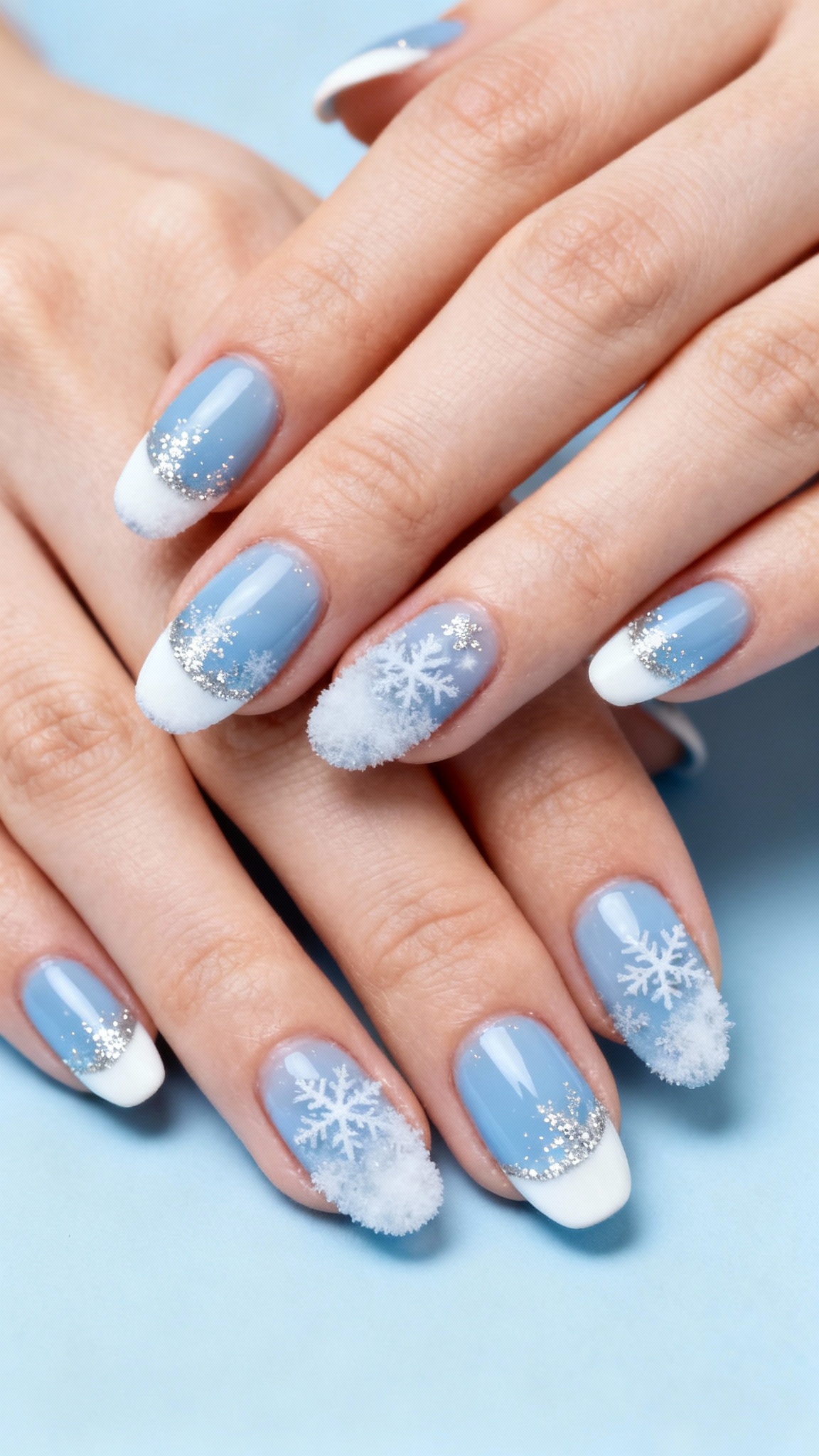 Ice Blue Manicures