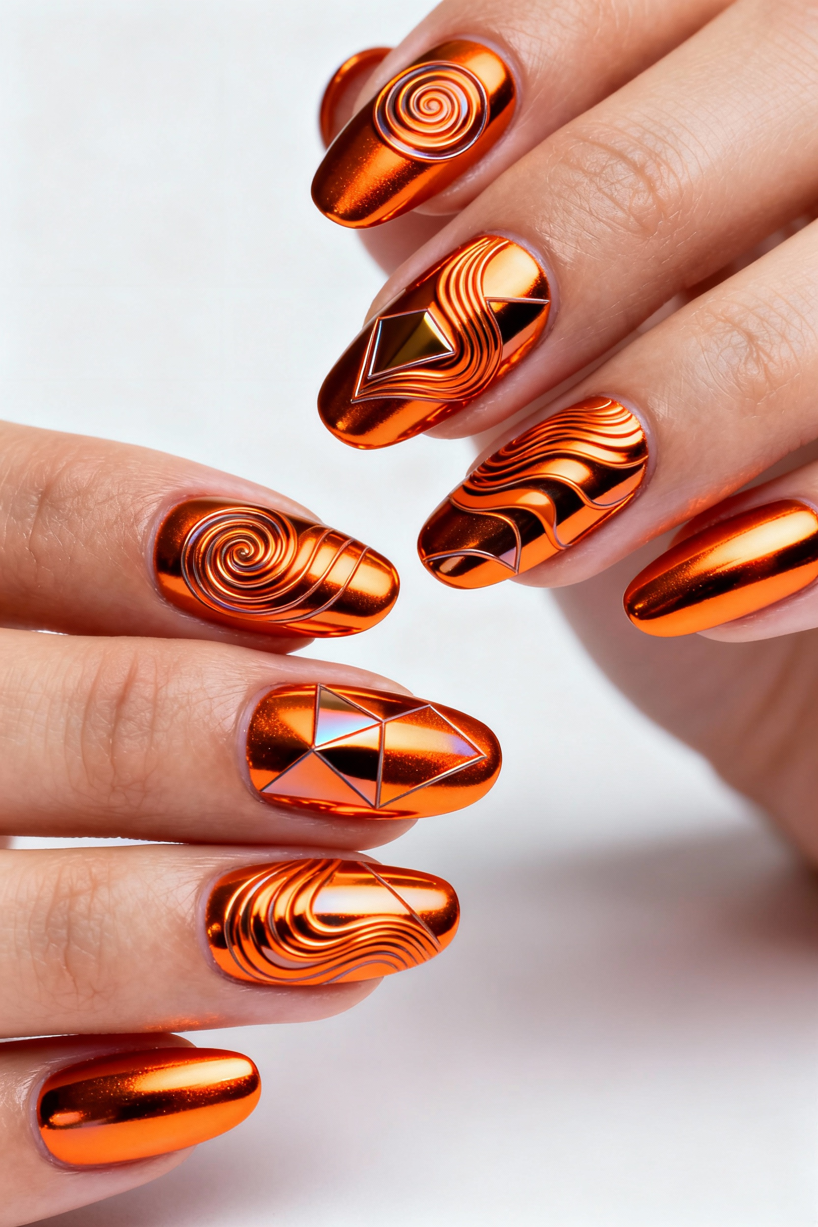 Orange Chrome Abstract