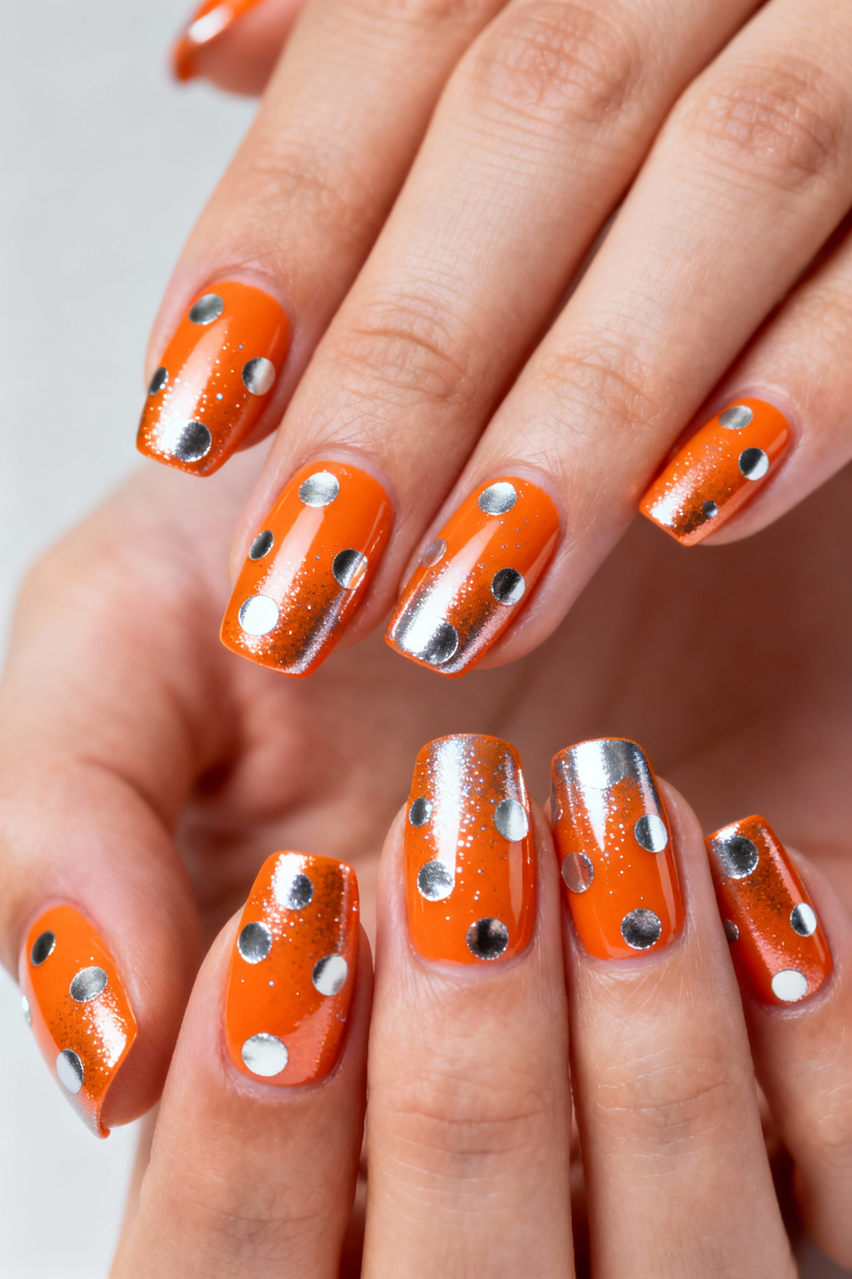Orange Chrome Dots