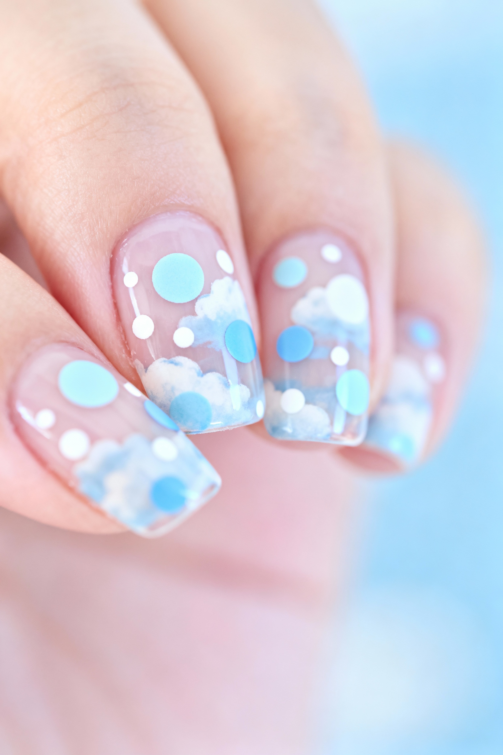 Pastel Blue Dots