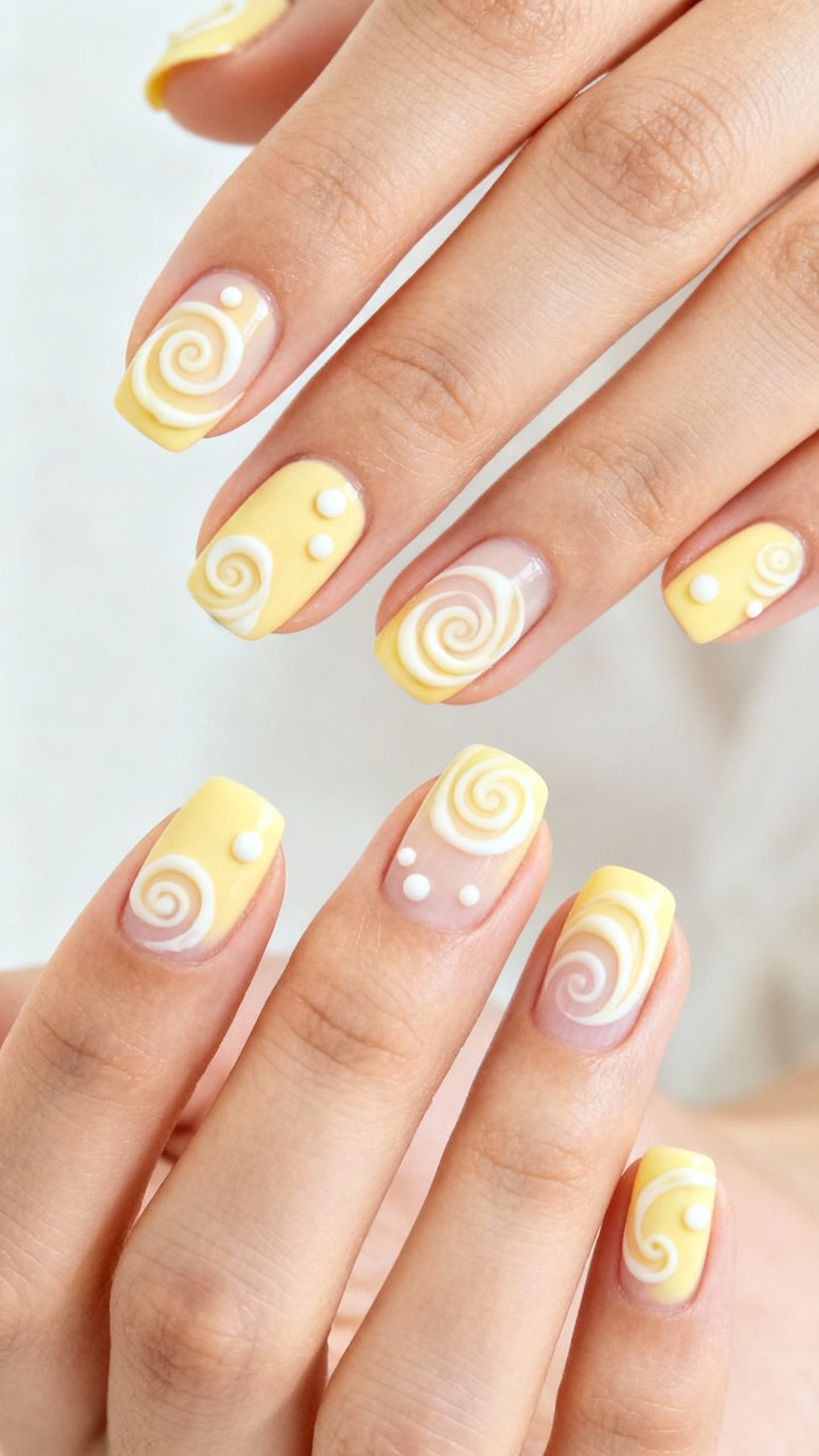 Pastel Yellow Swirls