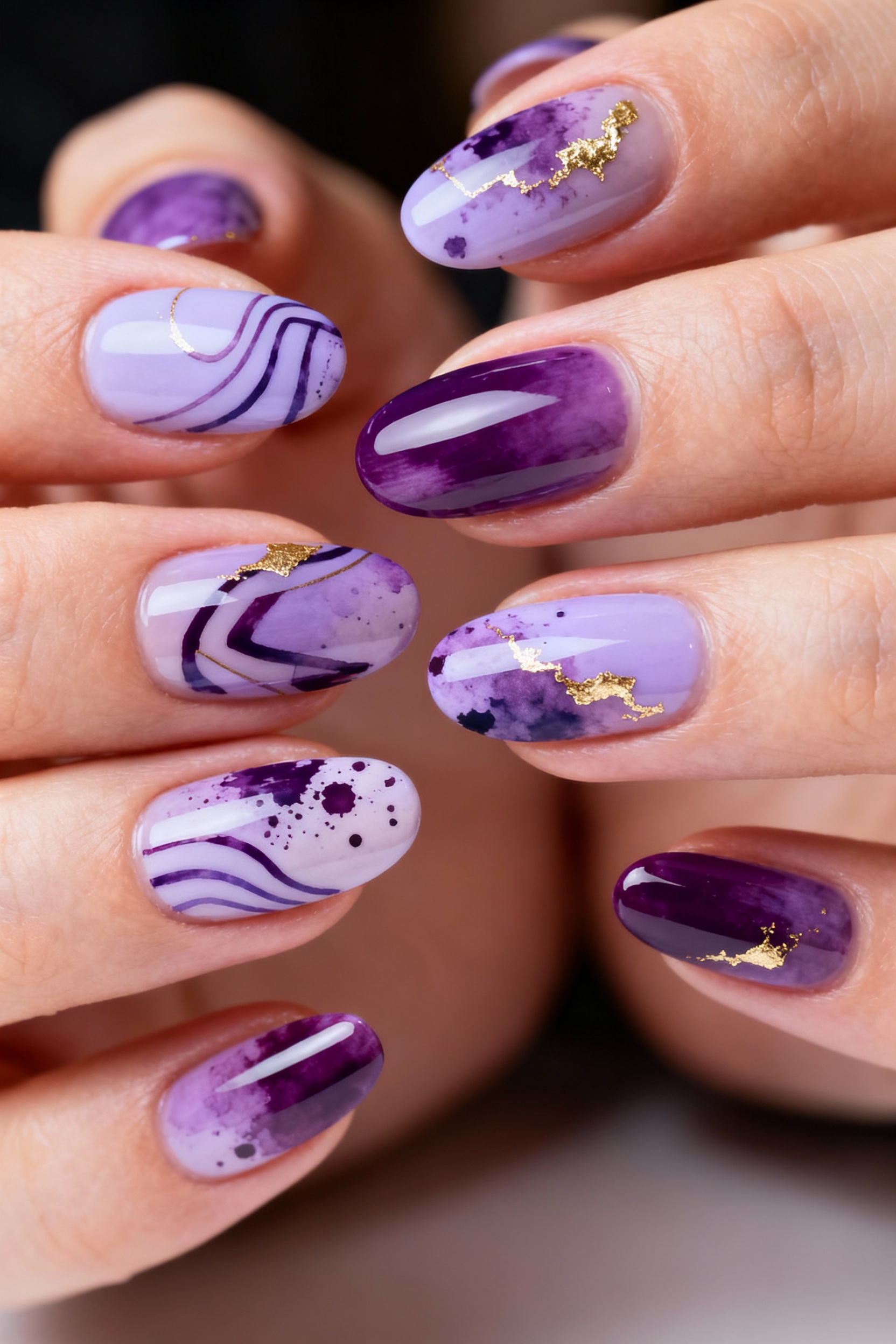 Purple Abstract Shapes