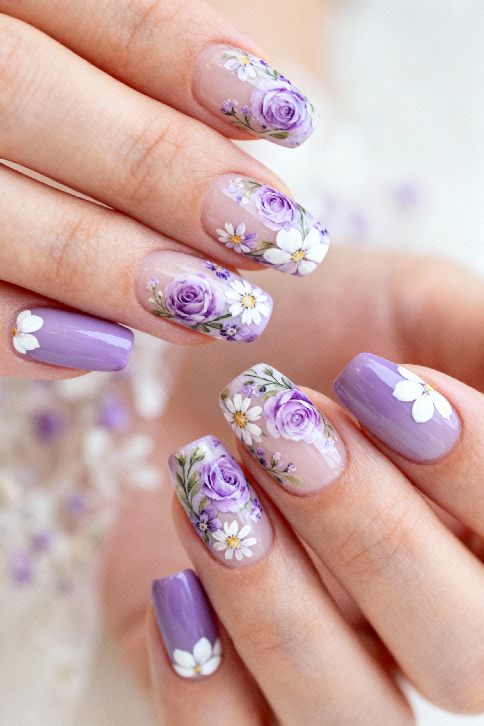 Purple Floral Art