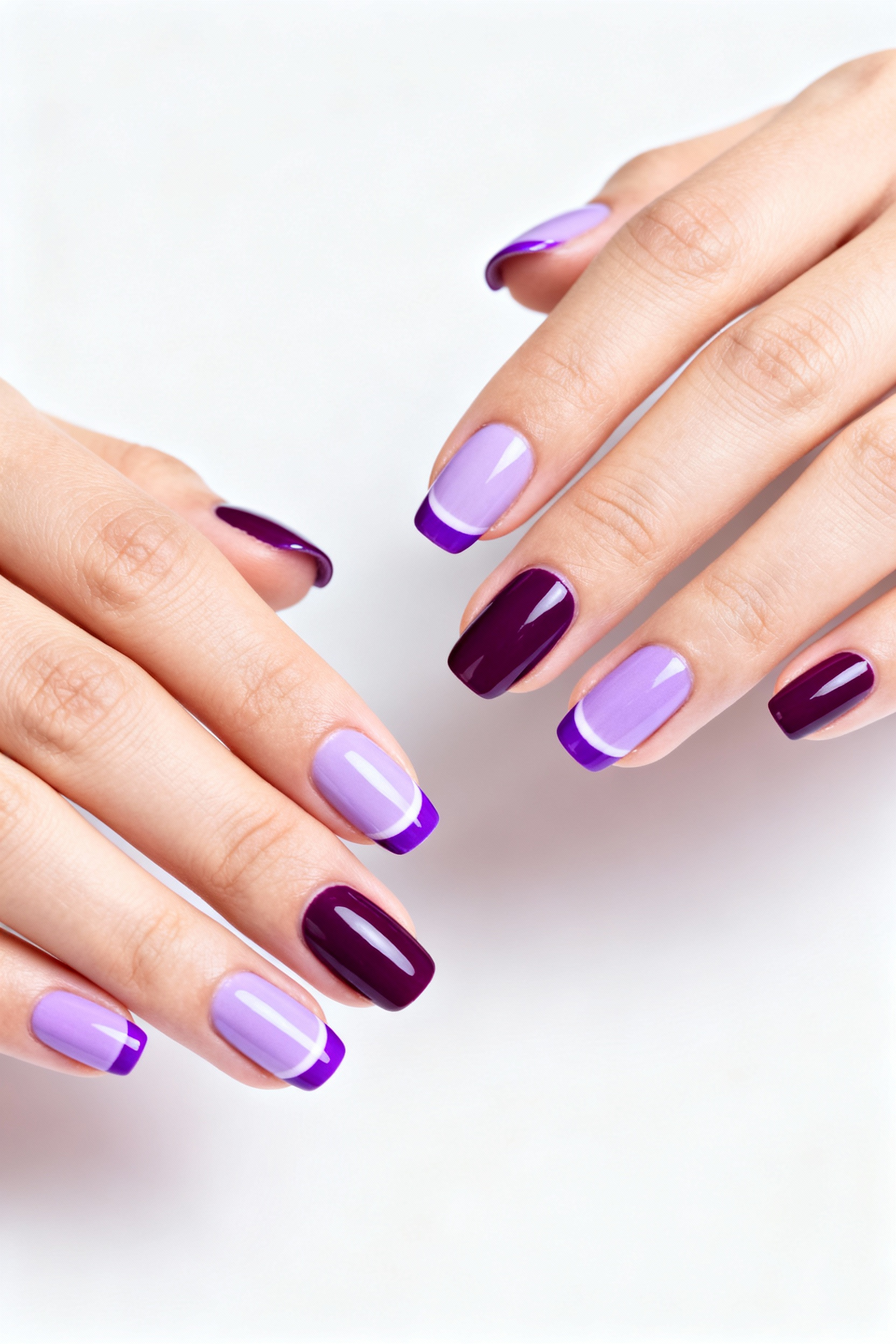 Purple French Tips