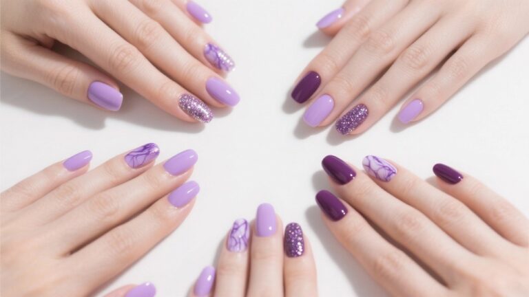 Purple Gel Nail Designs