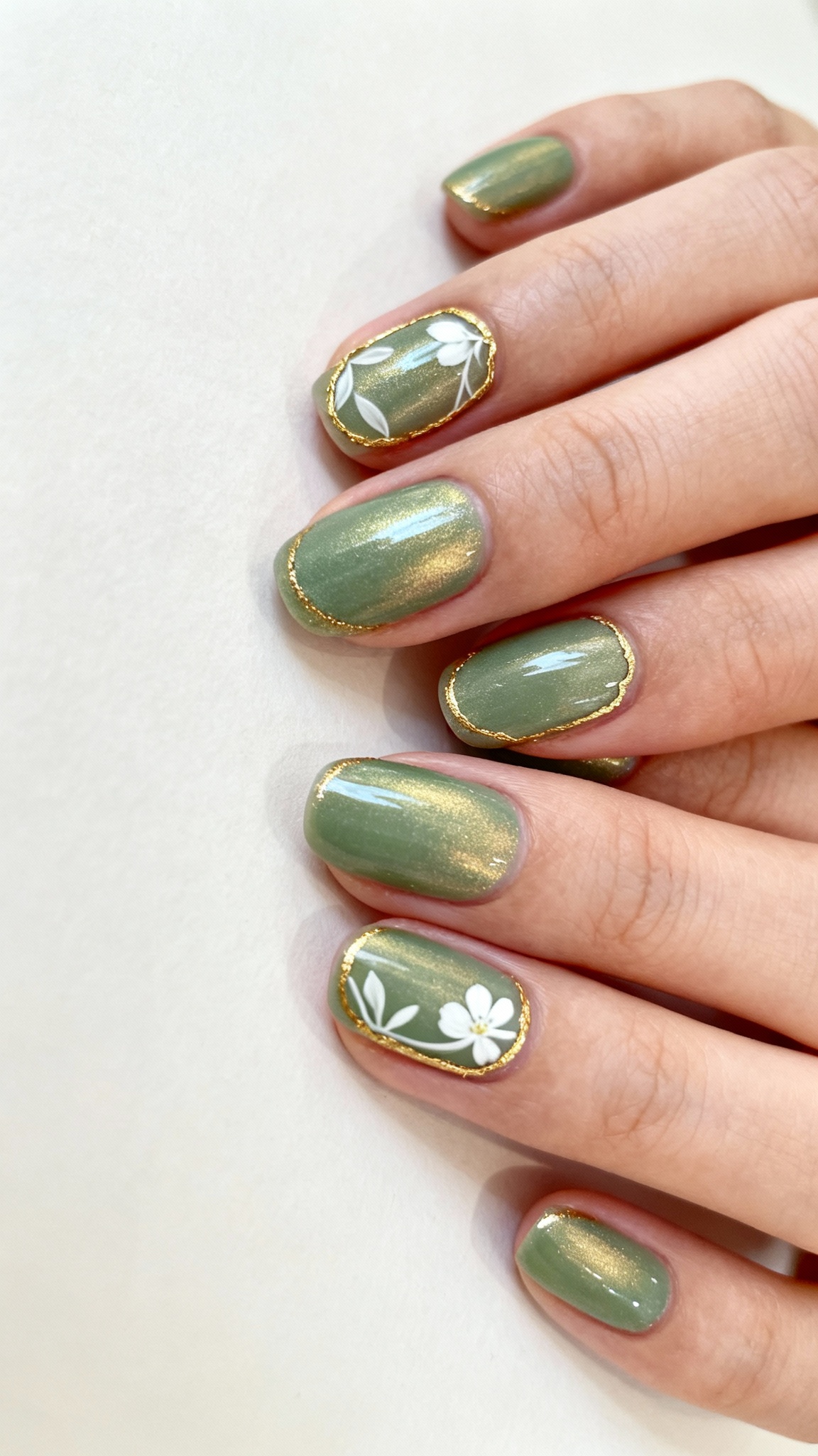 Sage Green Nails