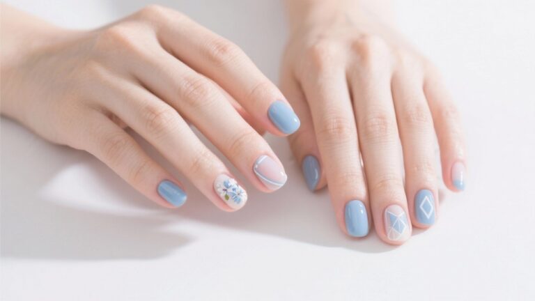 Soft and Stylish Pastel Blue Nails Designs