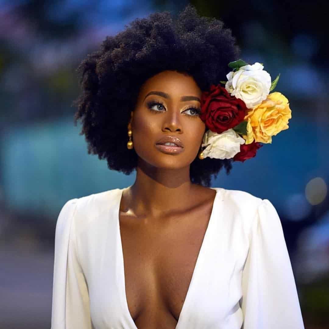 Afro With Flower