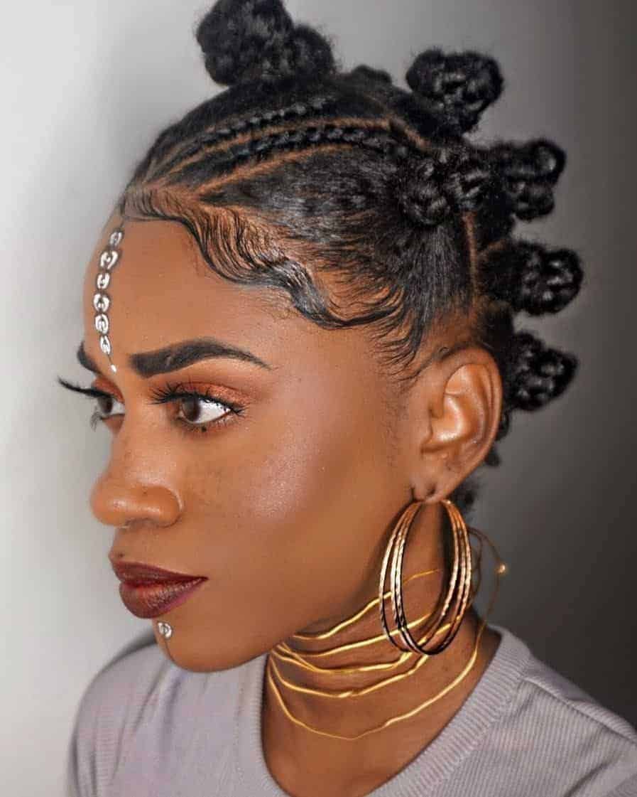 Bantu Cornrow Combo