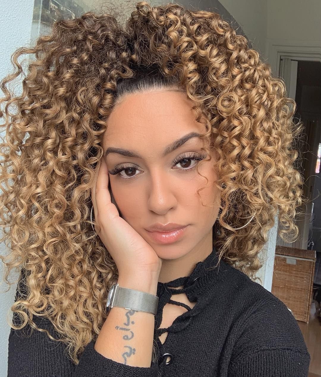 Blonde Afro Ponytail