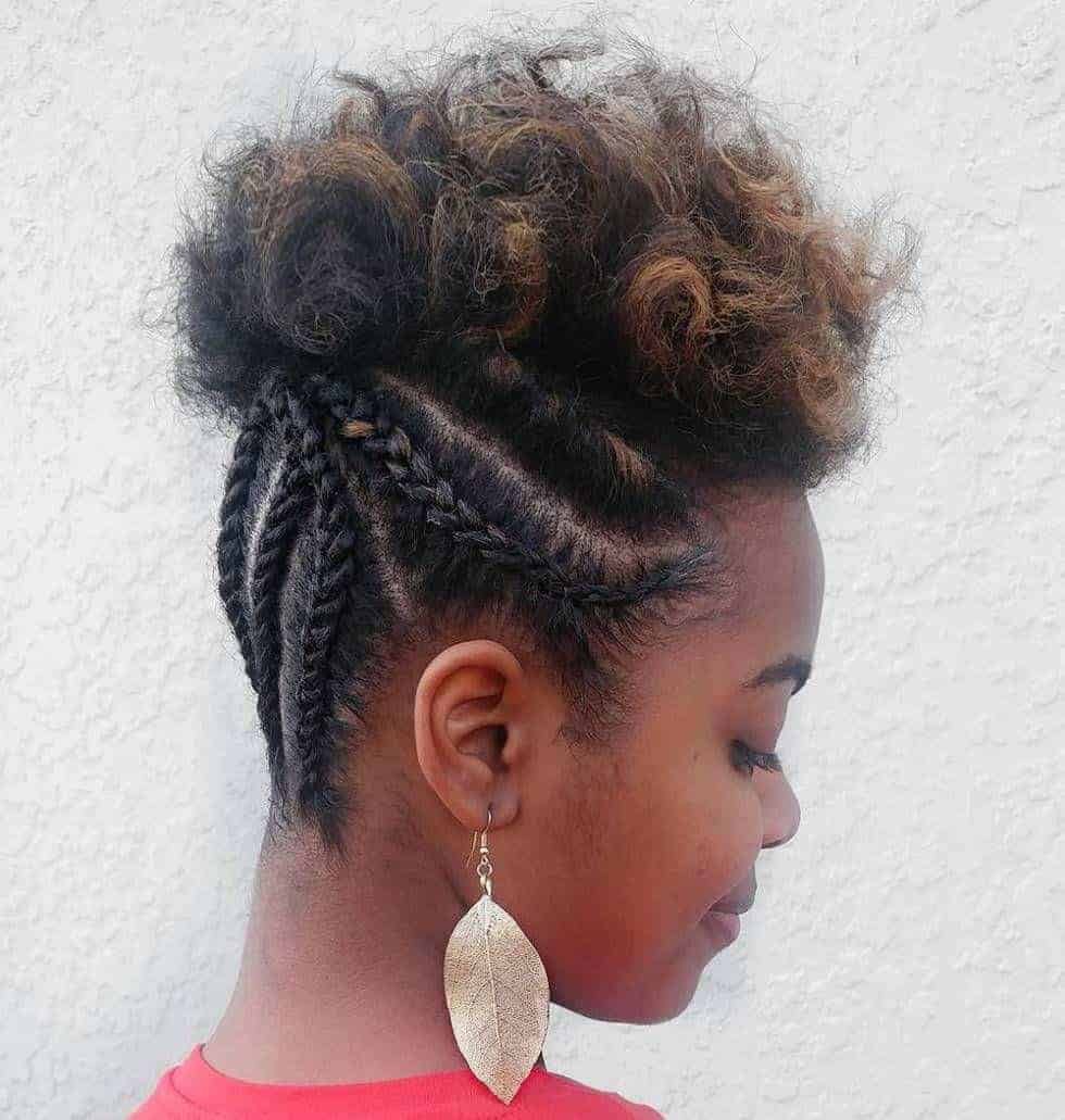 High Cornrow Bun
