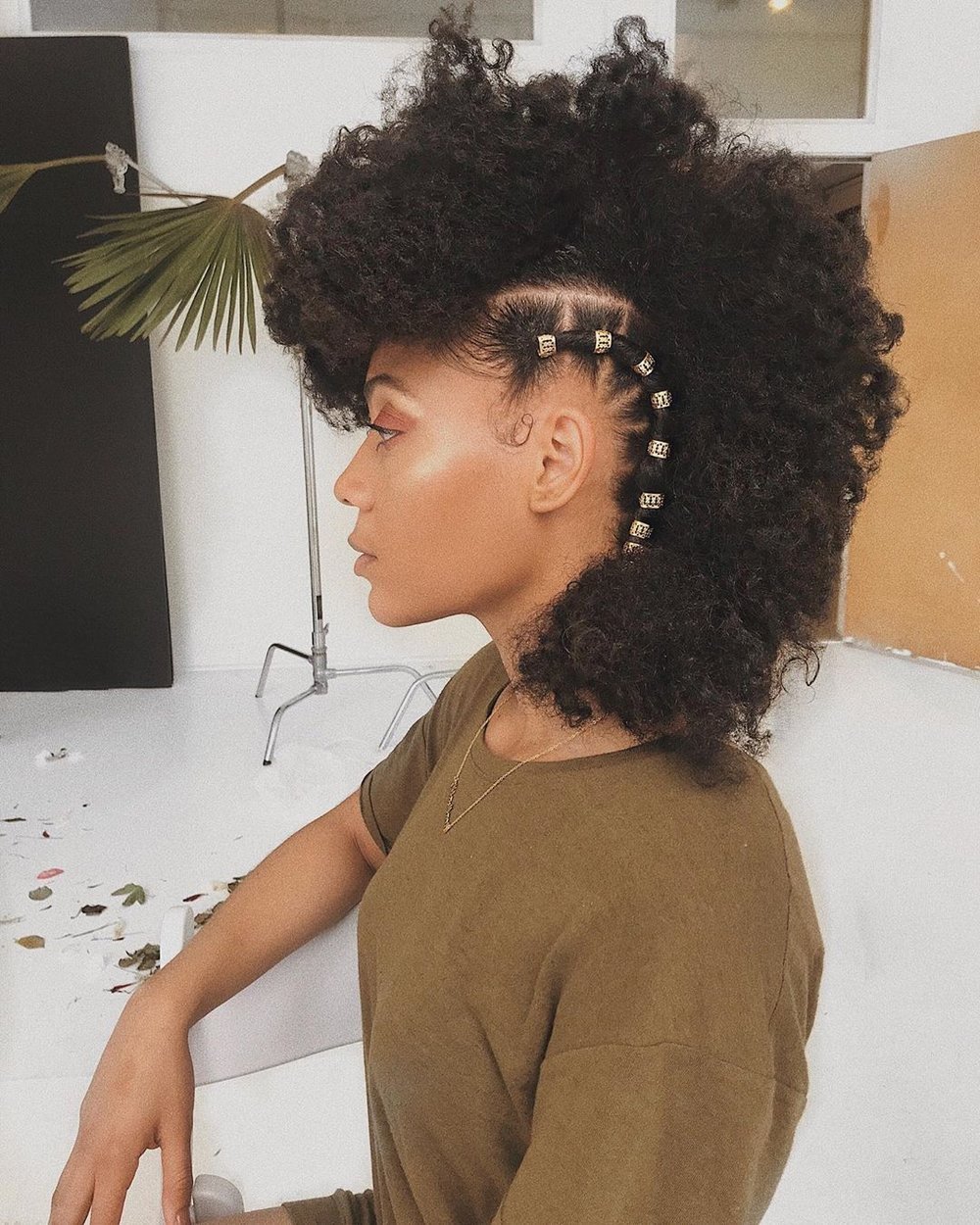 Pompadour Afro Braid