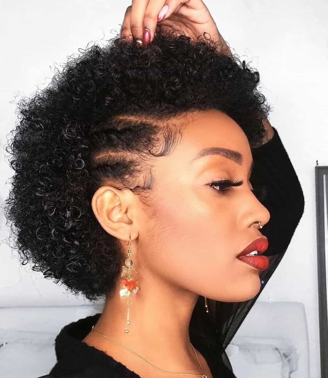 Short Afro Cornrows