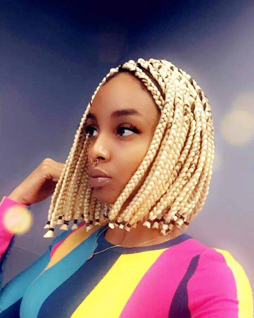 Short Gold Box Braids