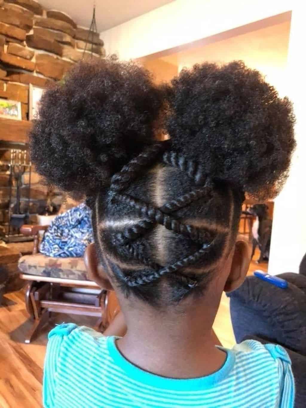 Zigzag Cornrow Bun