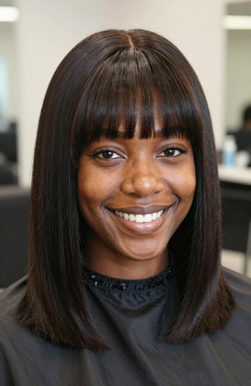 Blunt Cut Fringe