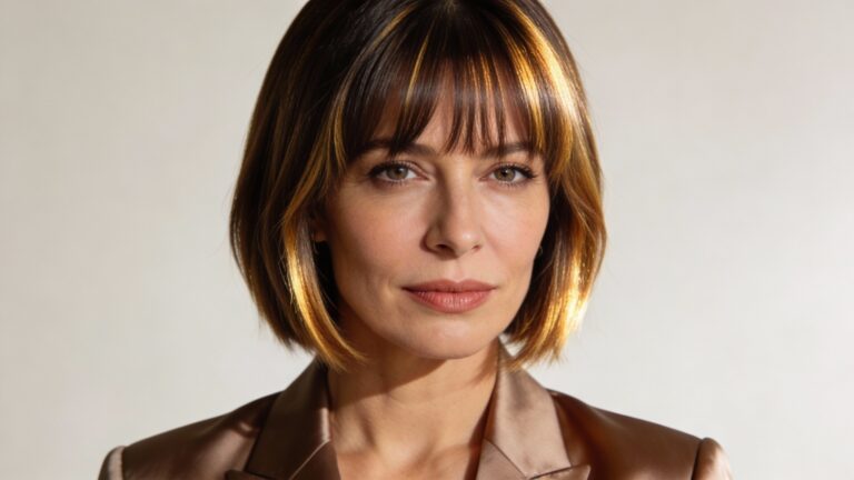 Bob Hairstyles with Curtain Bangs for Women Over 40