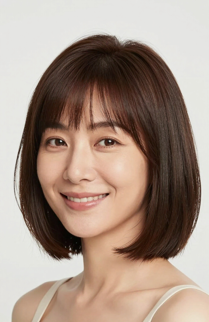 Chin-Length Curtains