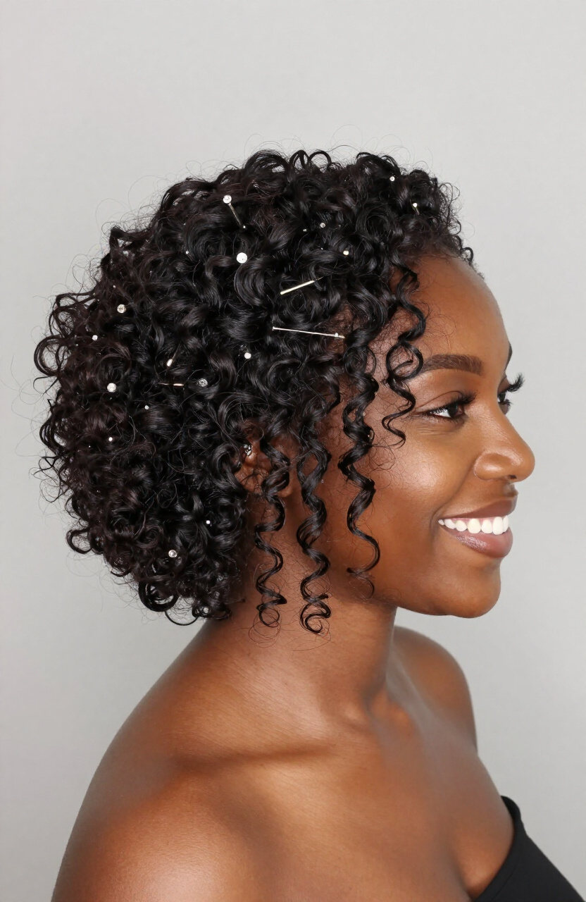 Gathered Curl Updo