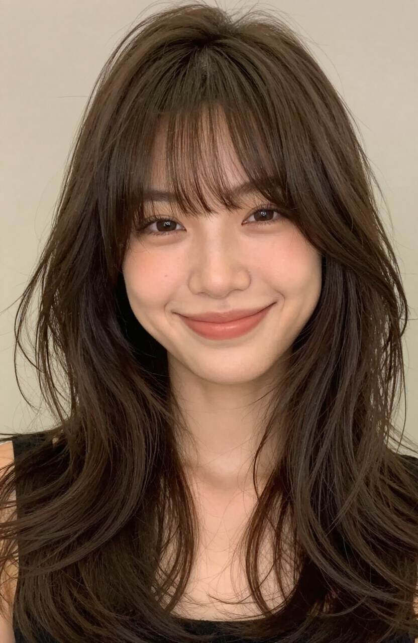 Long Layered Bangs
