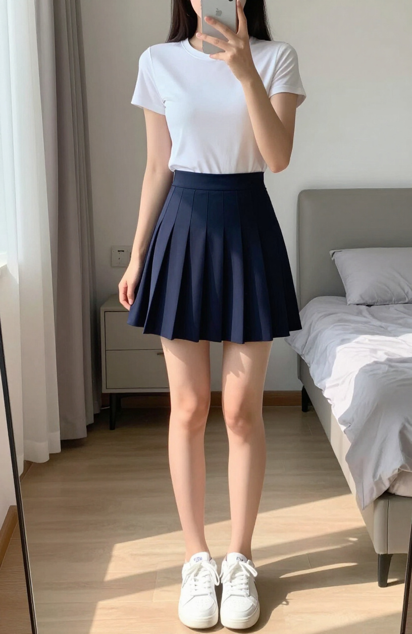 Pleated Mini Skirts