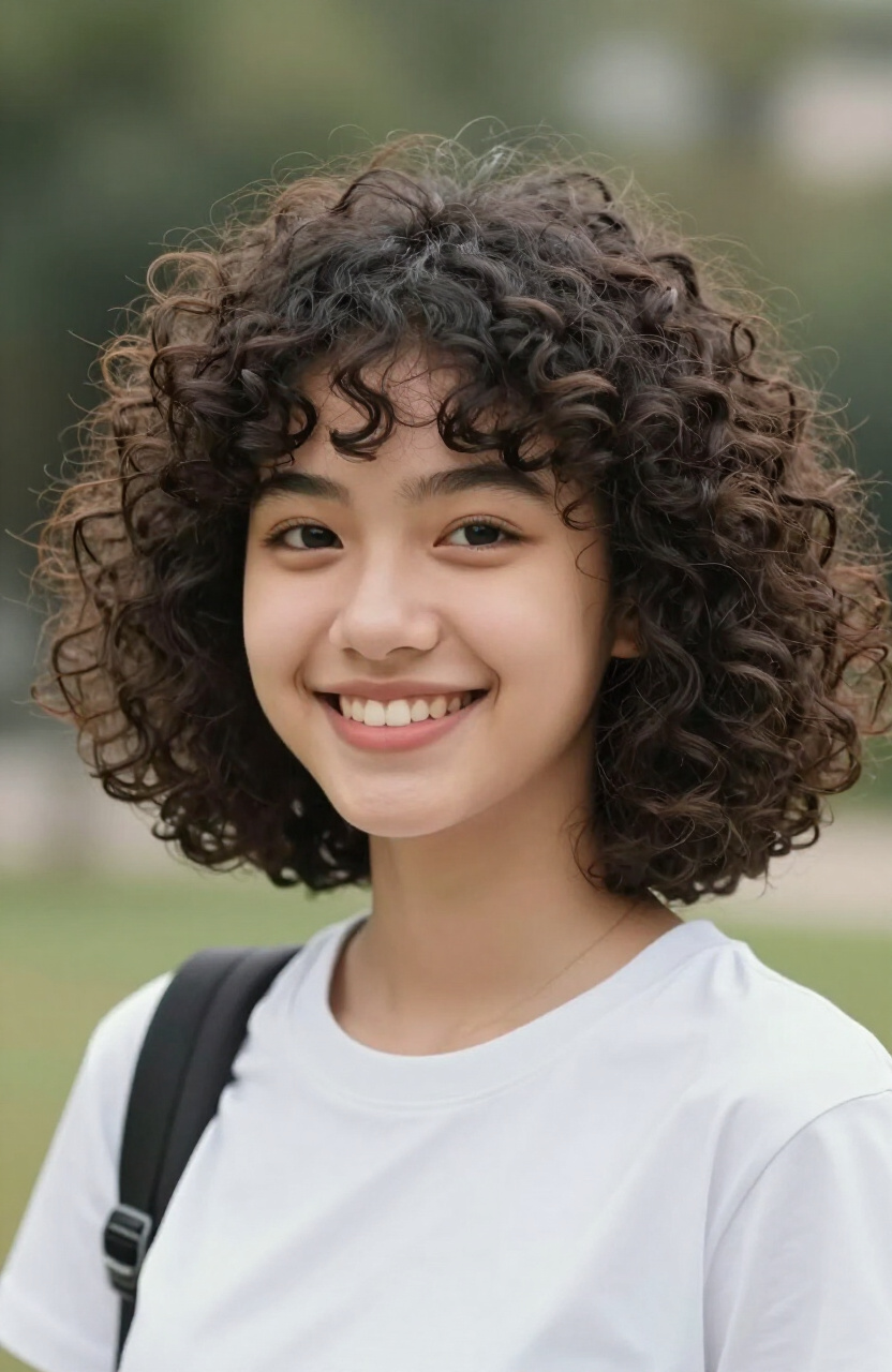Voluminous Curly Bob