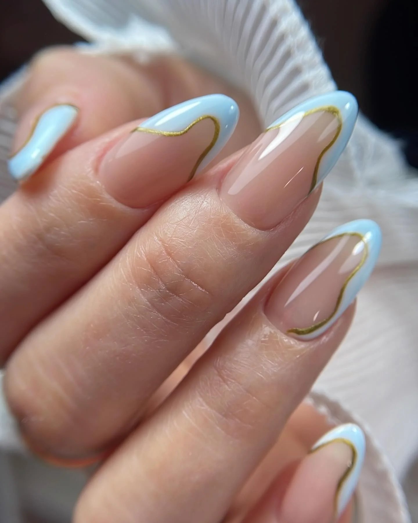 Baby Blue French Tips