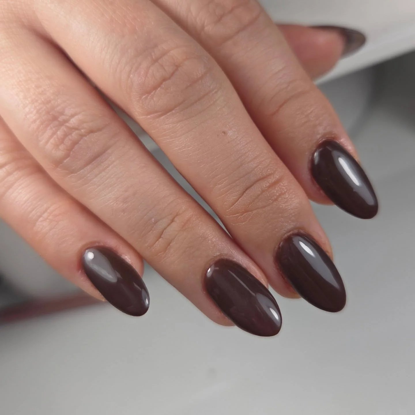 Brown Almond Nails