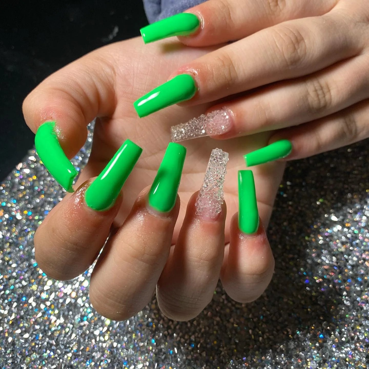 Crystal Accent Nails