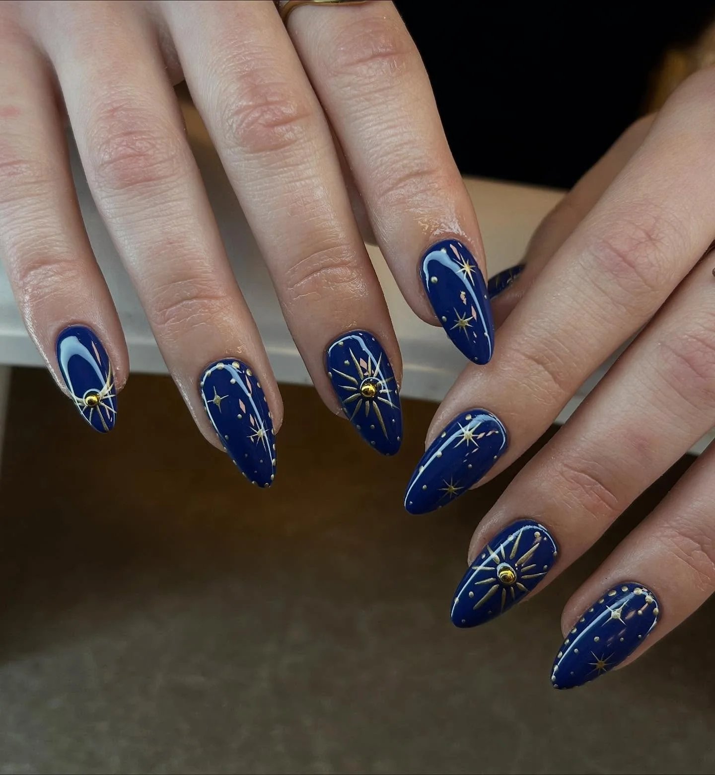 Gold Starburst Stilettos