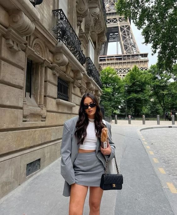Grey Blazer Set