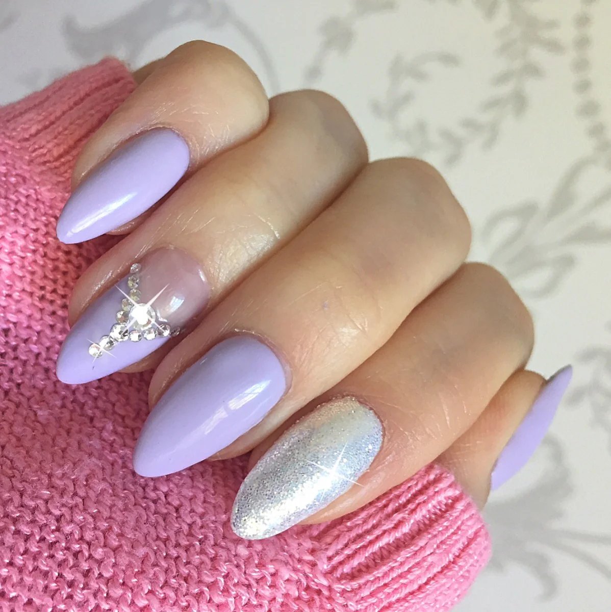 Lilac Crystal Accents