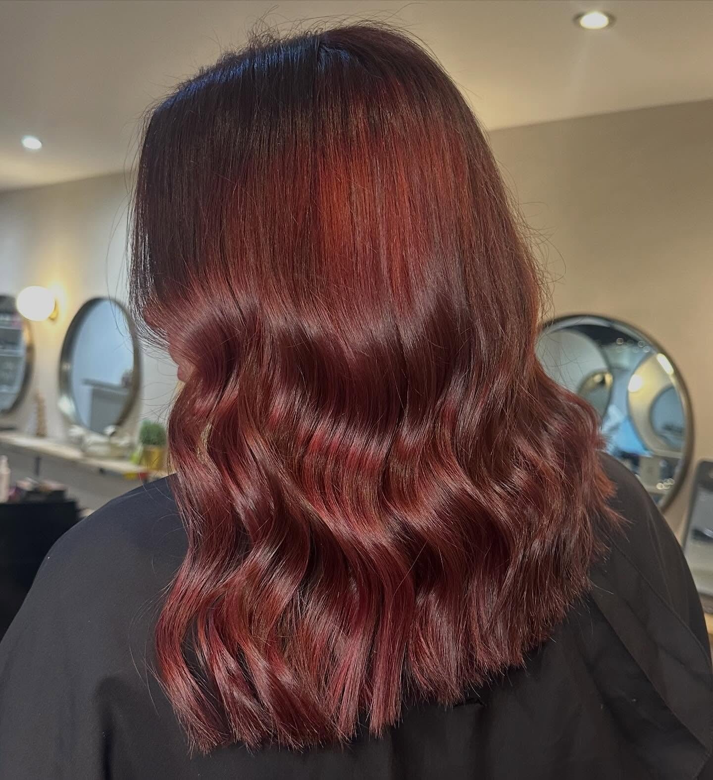 Mahogany Mid-Length Hair