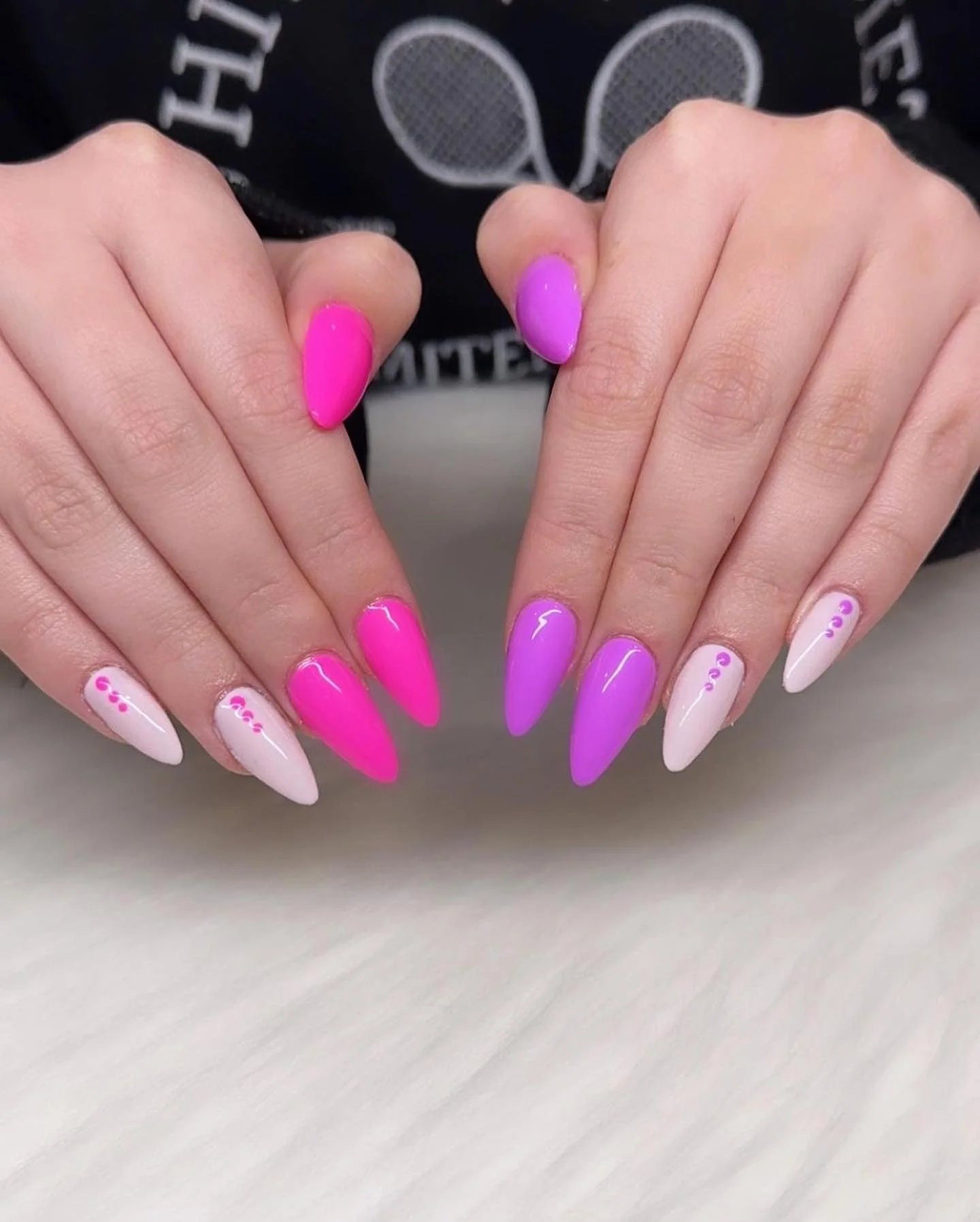 Neon Color-Block Almonds