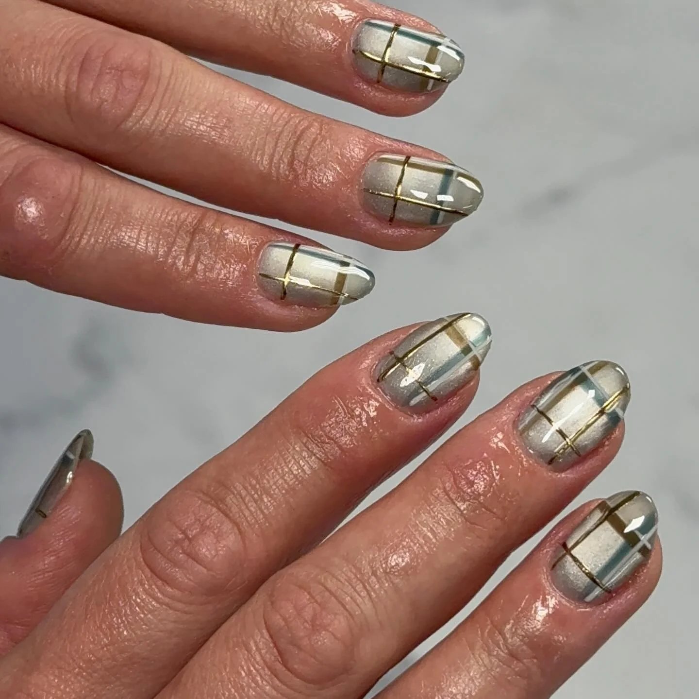 Silver Chrome Plaid