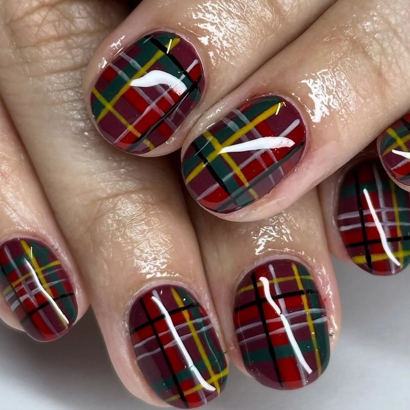 Tartan Plaid Nails