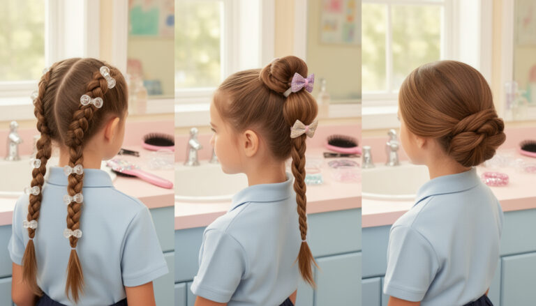 10 Simple Hairstyles for School Girls That Always Look Cute