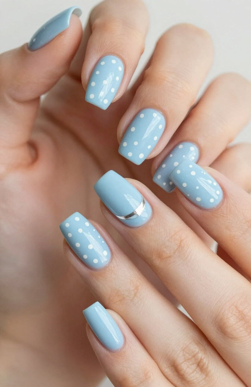 Baby Blue Manicure