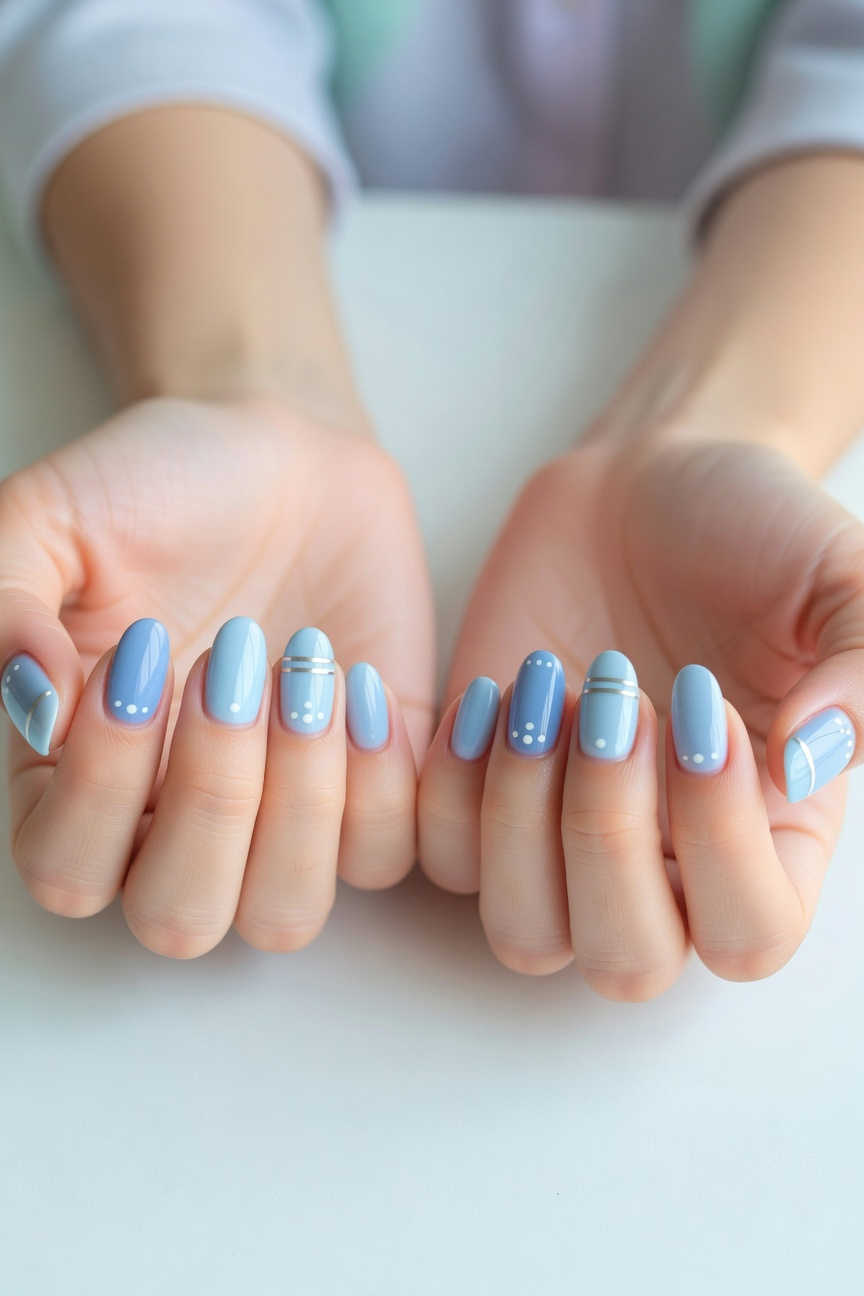 Baby Blue Nails