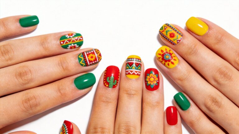 Cinco de Mayo Nail Ideas Full of Bold Color