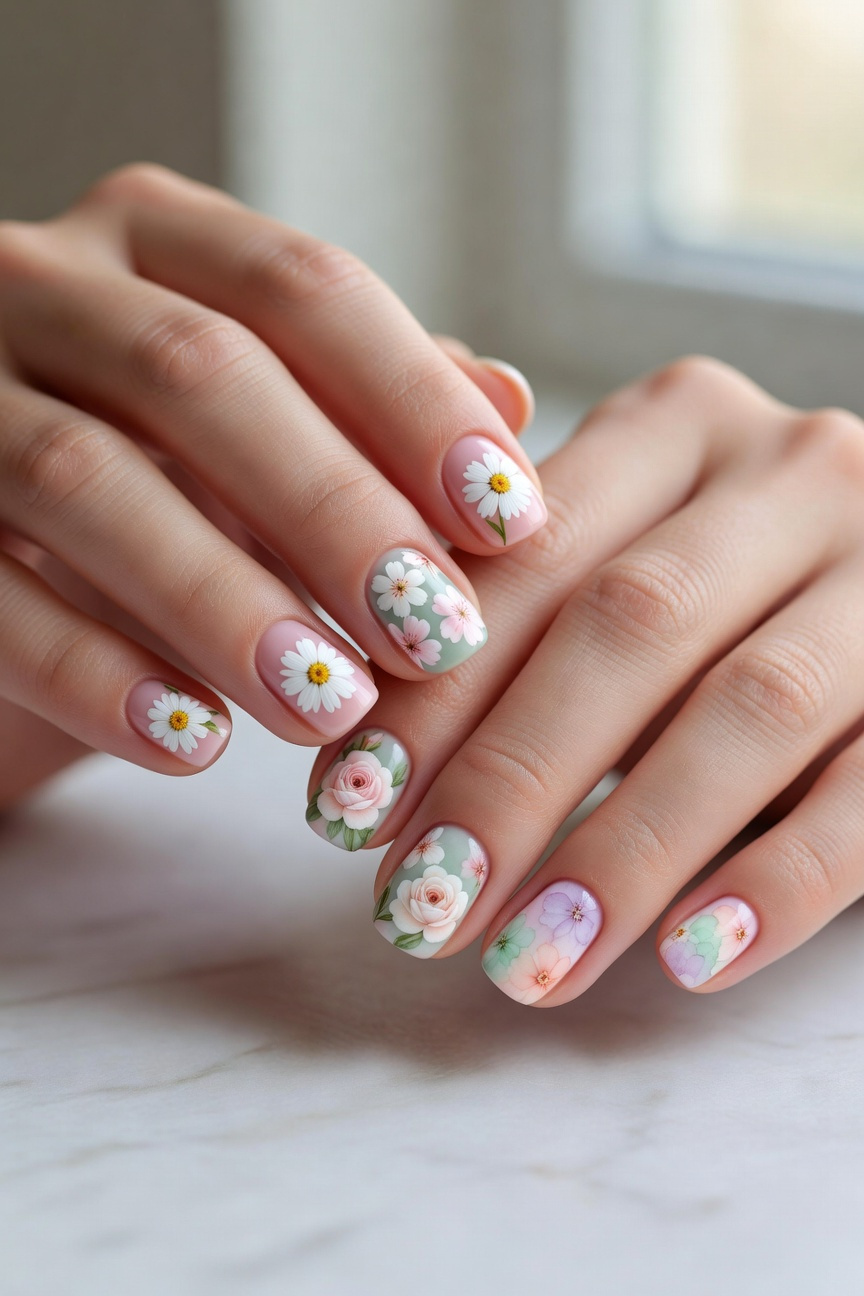 Floral Nail Art