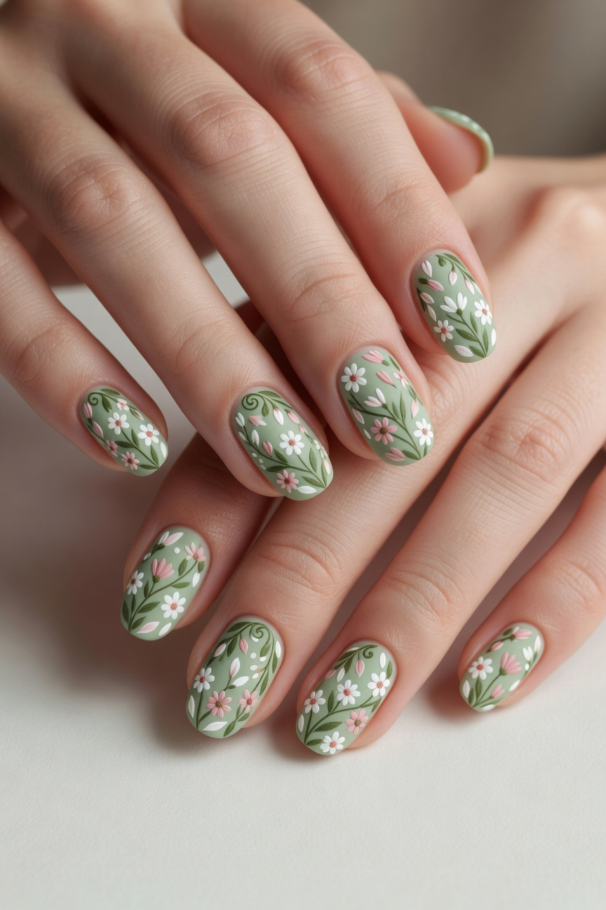 Garden Theme Nails