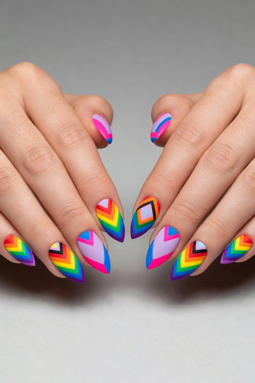 Geometric Rainbow Shapes