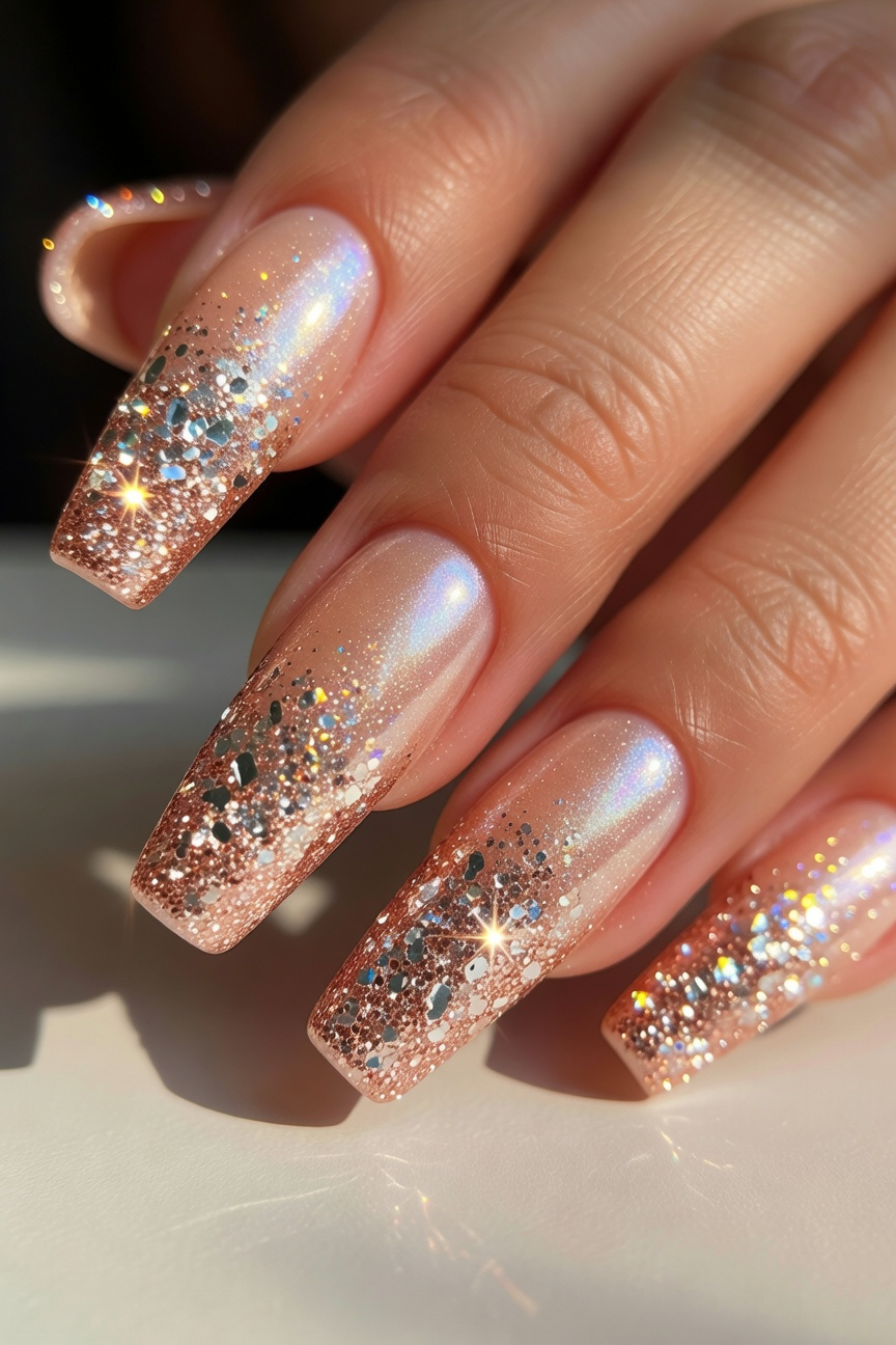 Glitter Gradient Finish