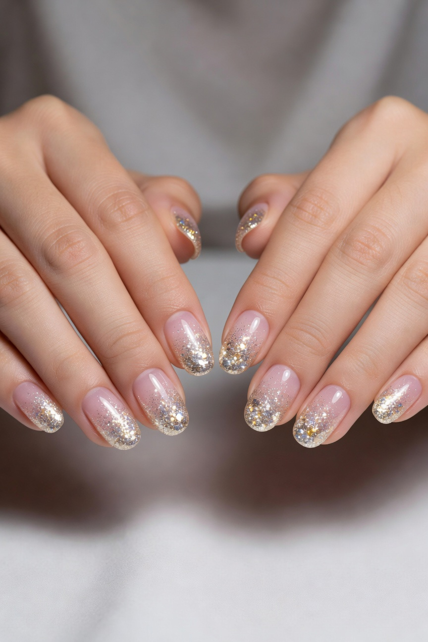 Glitter Gradient Nails