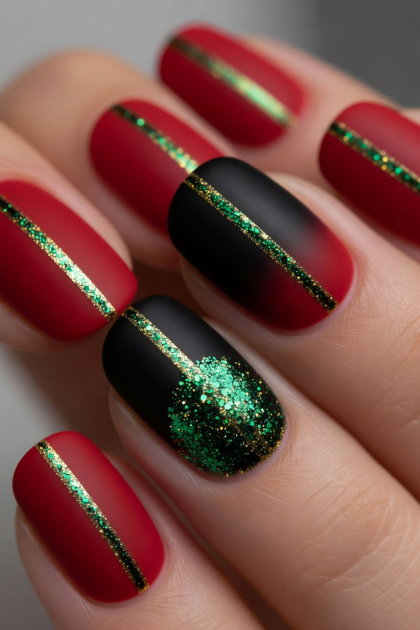 Green Glitter Accent