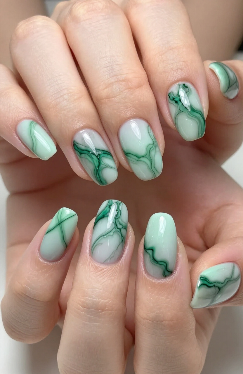 Green Marble Pattern